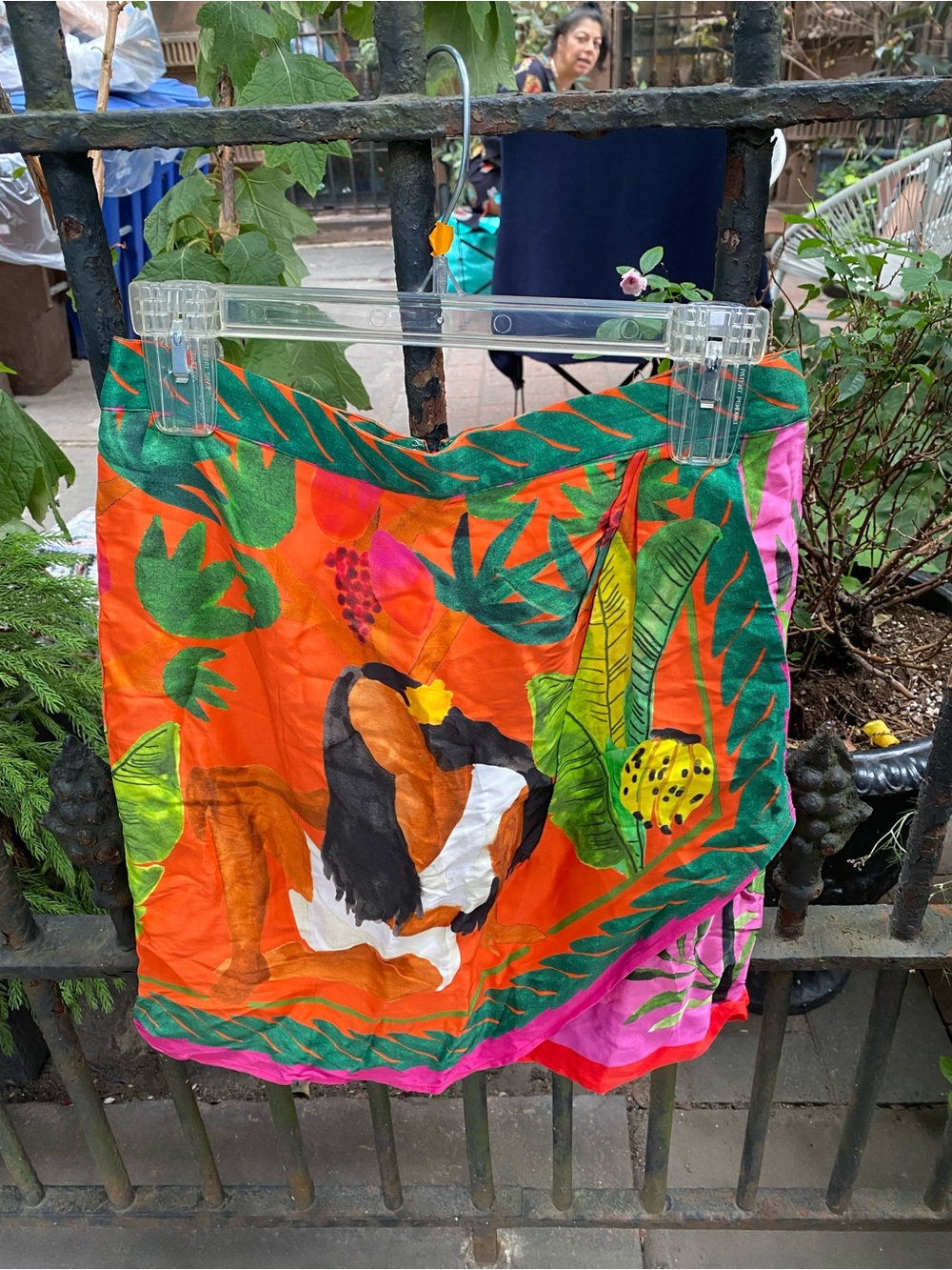FARM Rio Orange, Green & Pink Tropical Mini Skirt